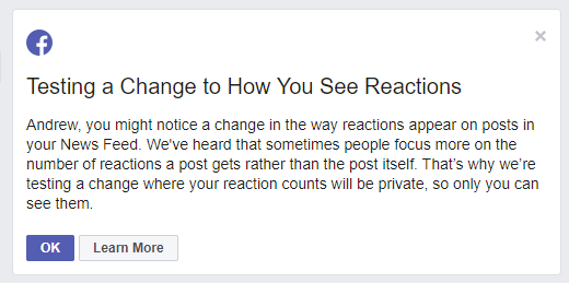Facebook Like counts notice