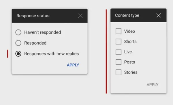 YouTube comment filter