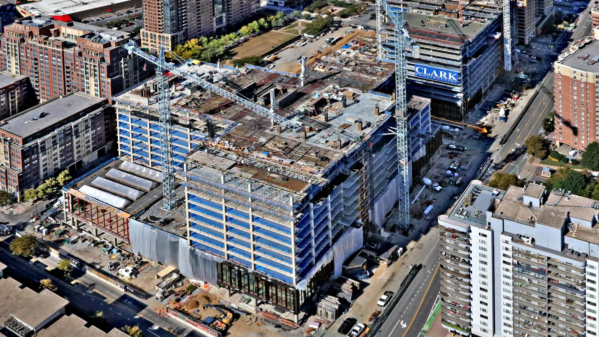 The first phase of Amazon's second headquarters is currently under construction in Arlington, Virginia.