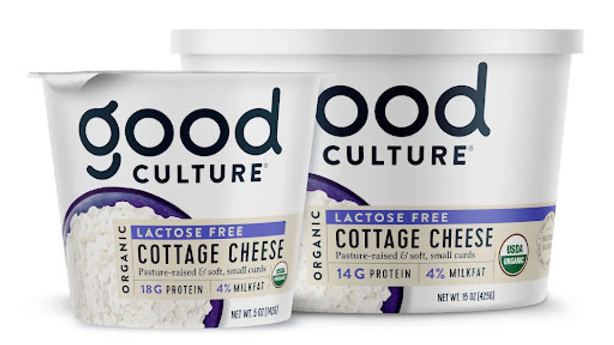 Containers of Good Culture cottage cheese.