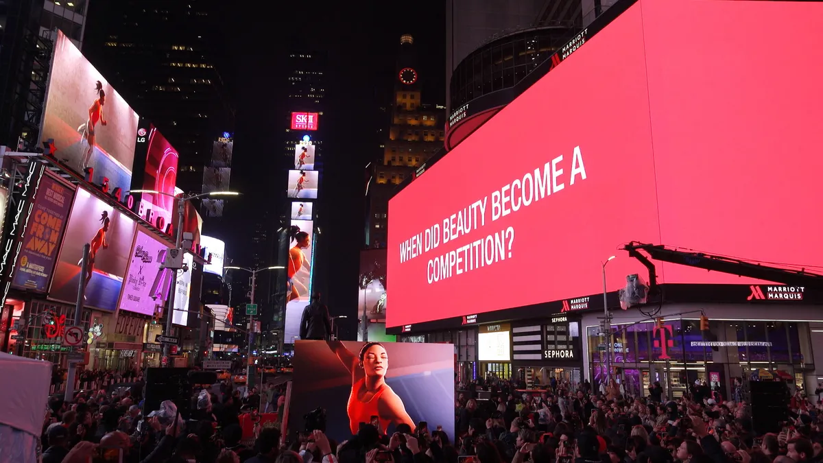 A Times Square takeover promoting SK-II's new "VS" Series that occured on March 4