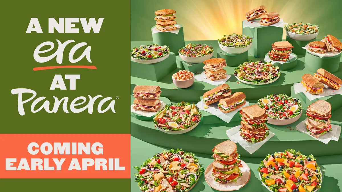 A promotional image for a plethora of Panera products