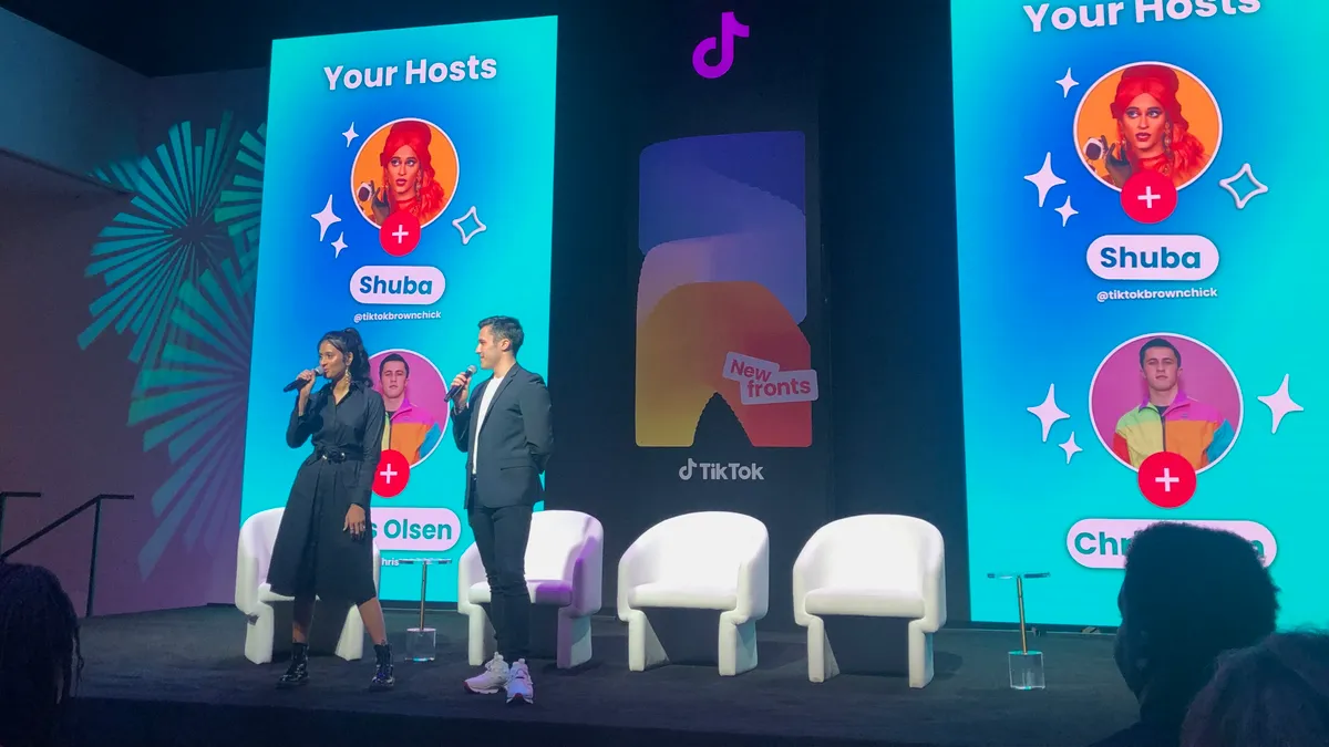 TikTok presentation at IAB's 2022 NewFronts taken by Peter Adams for Marketing Dive on May 5, 2022