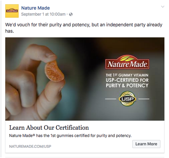 Nature Made and Expert Social Proof