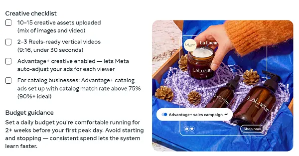 Meta holiday playbook 2026