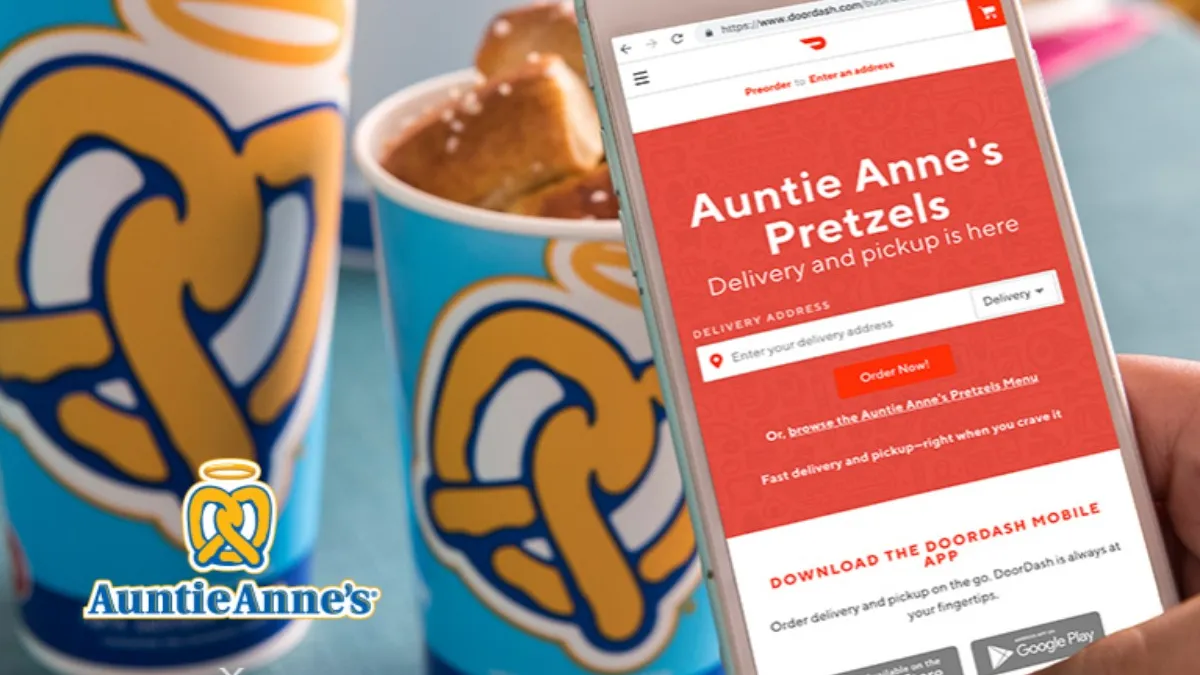 Auntie Anne's DoorDash ad