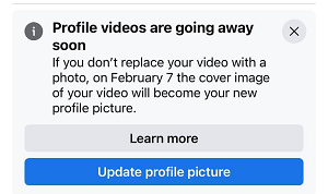 Facebook profile video removal