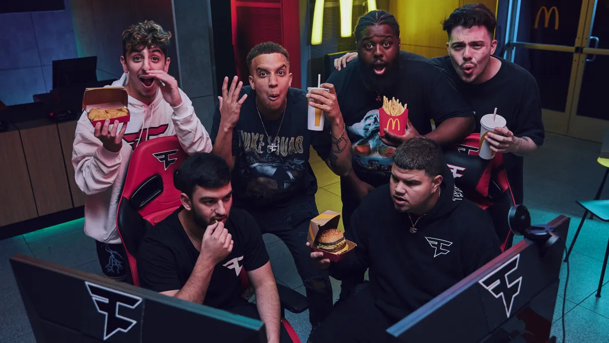 McDonald's new partnership with FaZe Clan retrieved by Marketing Dive on Aug. 4, 2021