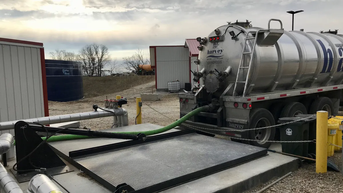 E.L. Harvey trucks delivers processed organics to Vanguard Renewables digester in Massachusetts