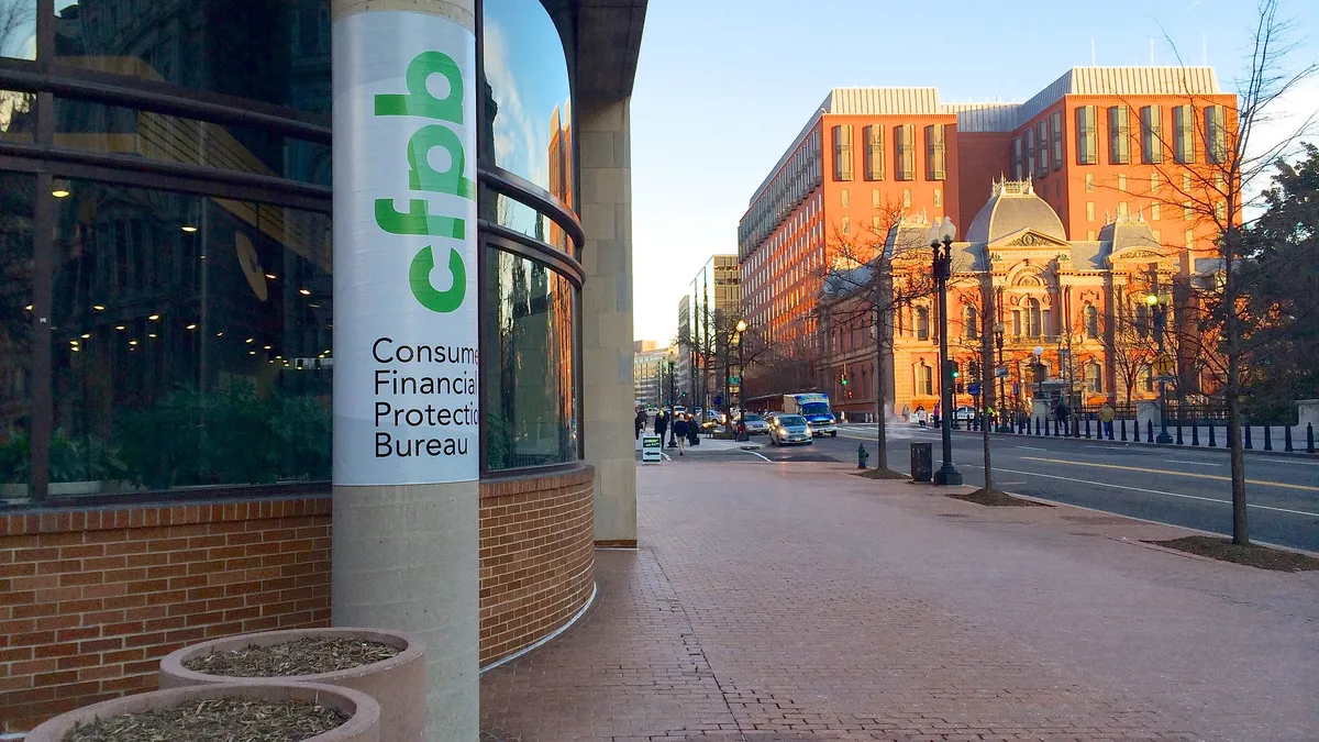 The exterior of the Consumer Financial Protection Bureau