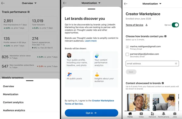 LinkedIn Creator Marketplace