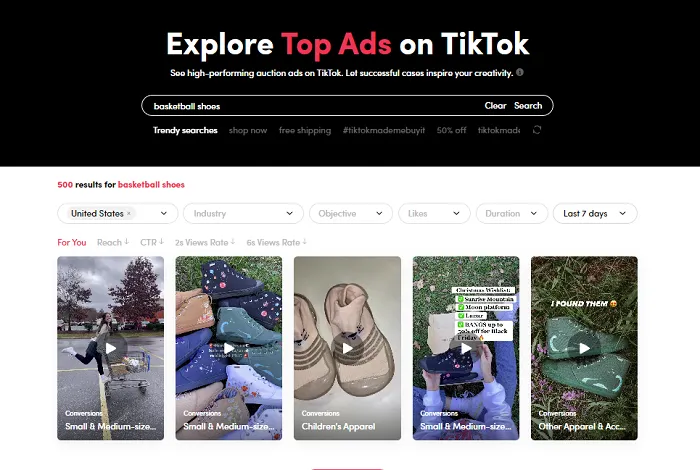 TikTok Top Ads