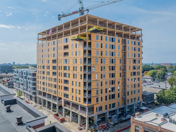 Mass Timber Student Housing in Ohio Tops Out Ahead of Schedule
