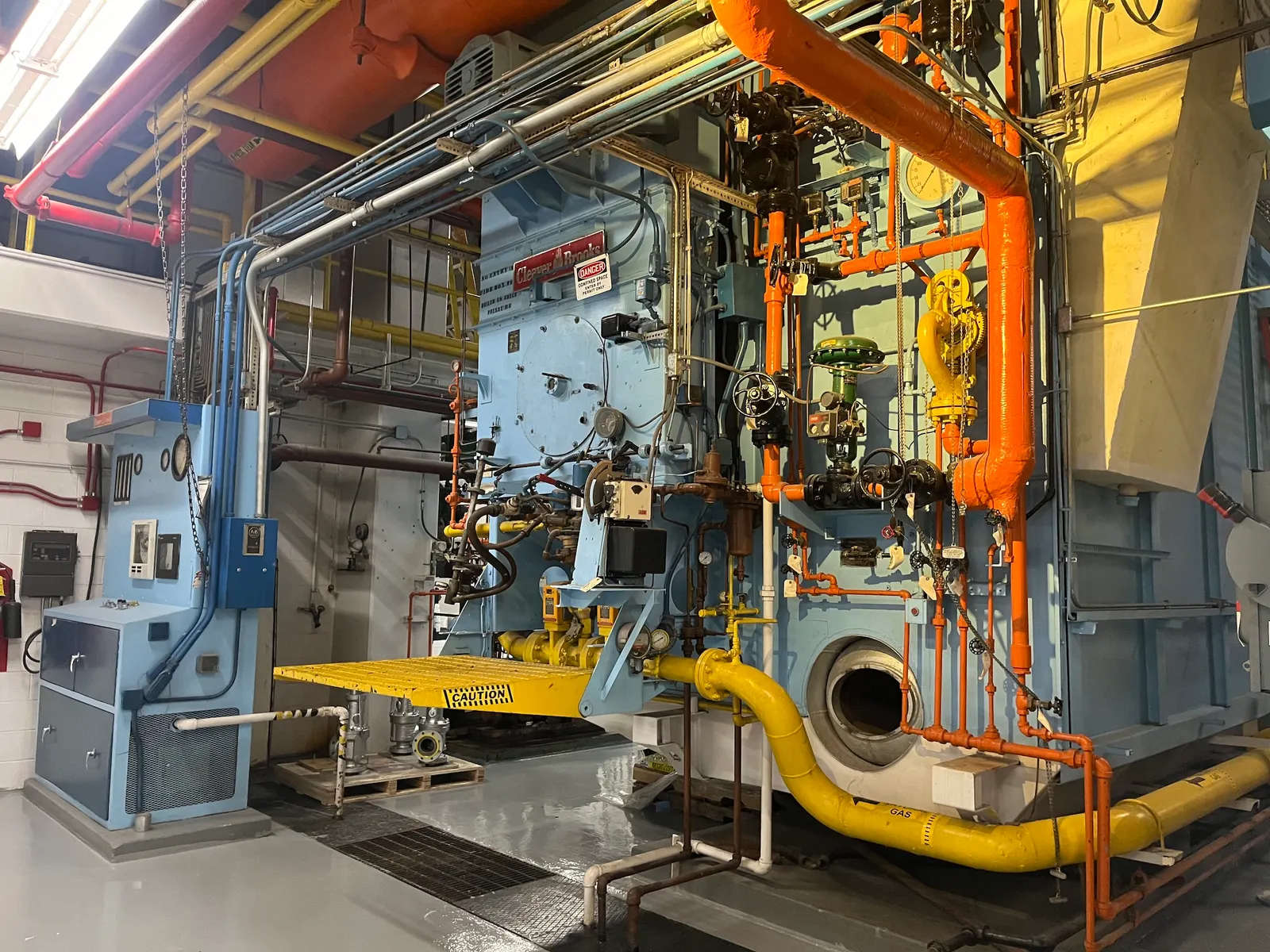 Cleaver Brooks boiler and control panel.