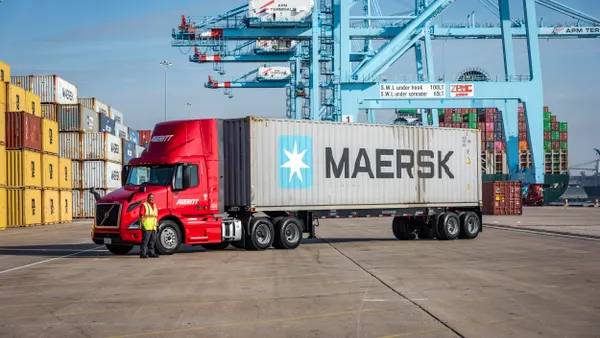 Tracker Trail Truck on a cargo deck