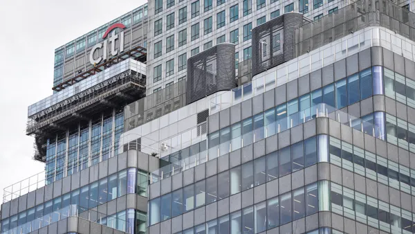 The Citi building in Canada Square, Canary Wharf, London on June 4, 2025.