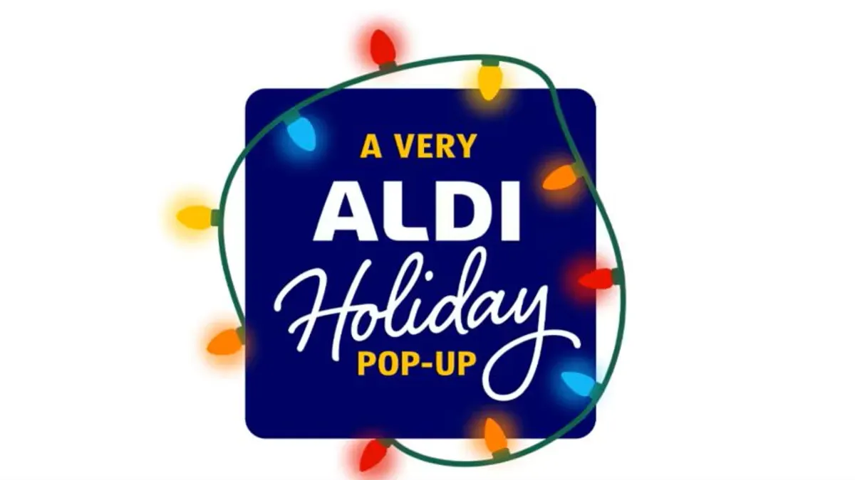 Aldi holiday pop-up logo