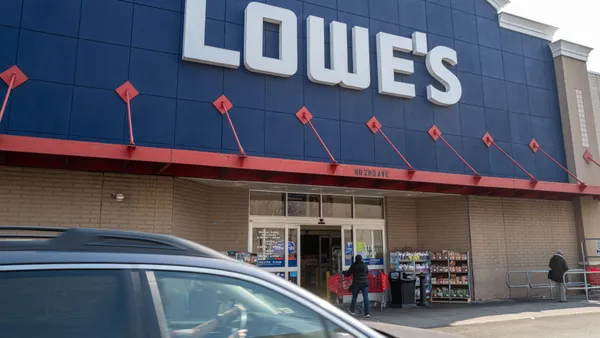 The outside of a Lowe's store