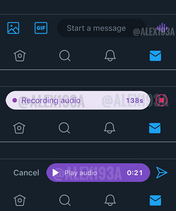 Twitter DM audio