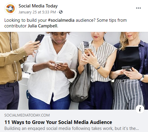 Facebook post tags