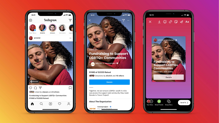 Instagram fundraisers