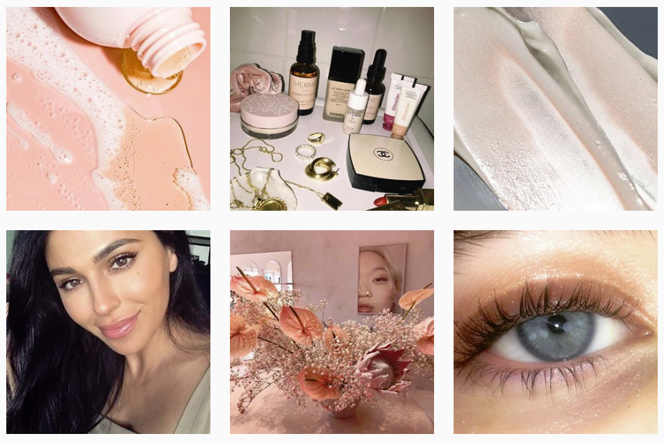 Glossier's Instagram feed