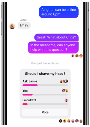Messenger Poll example