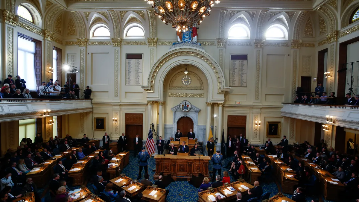 New Jersey legislature meets in 2015 in Trenton.