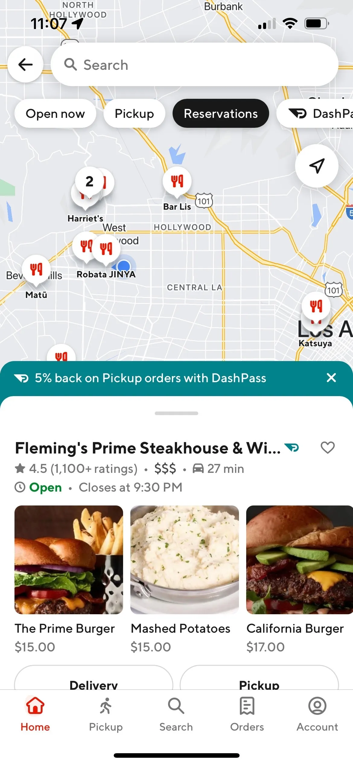 DoorDash Los Angeles reservation 3