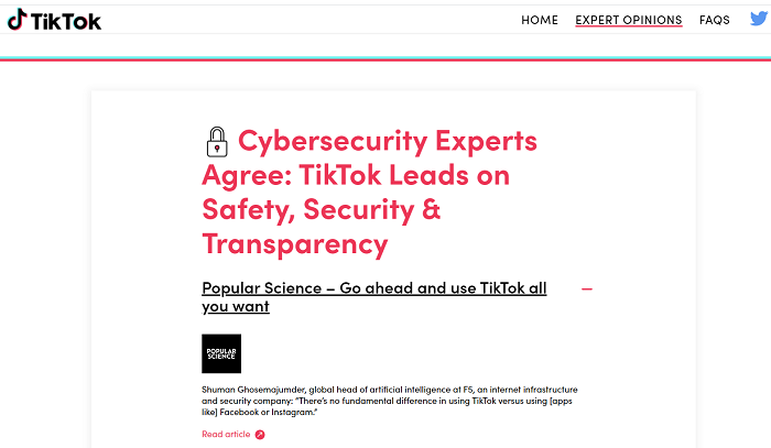 TikTok Information Center