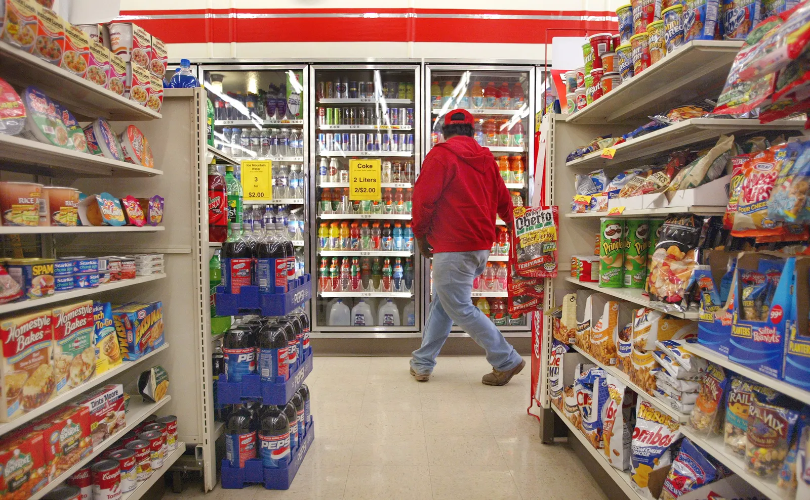 Inside a 7 Eleven convenience store