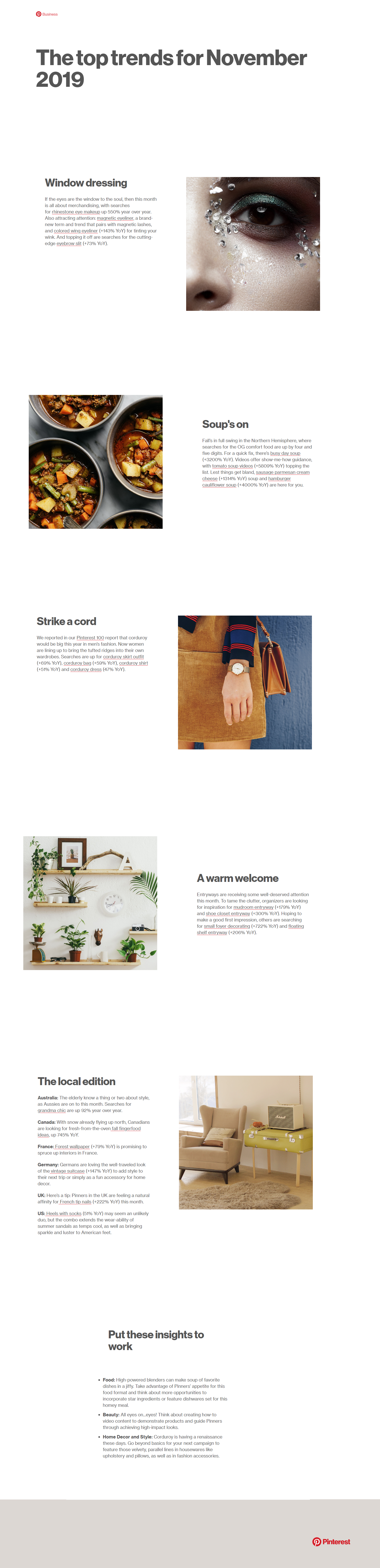 Pinterest Trend Report - November 2019