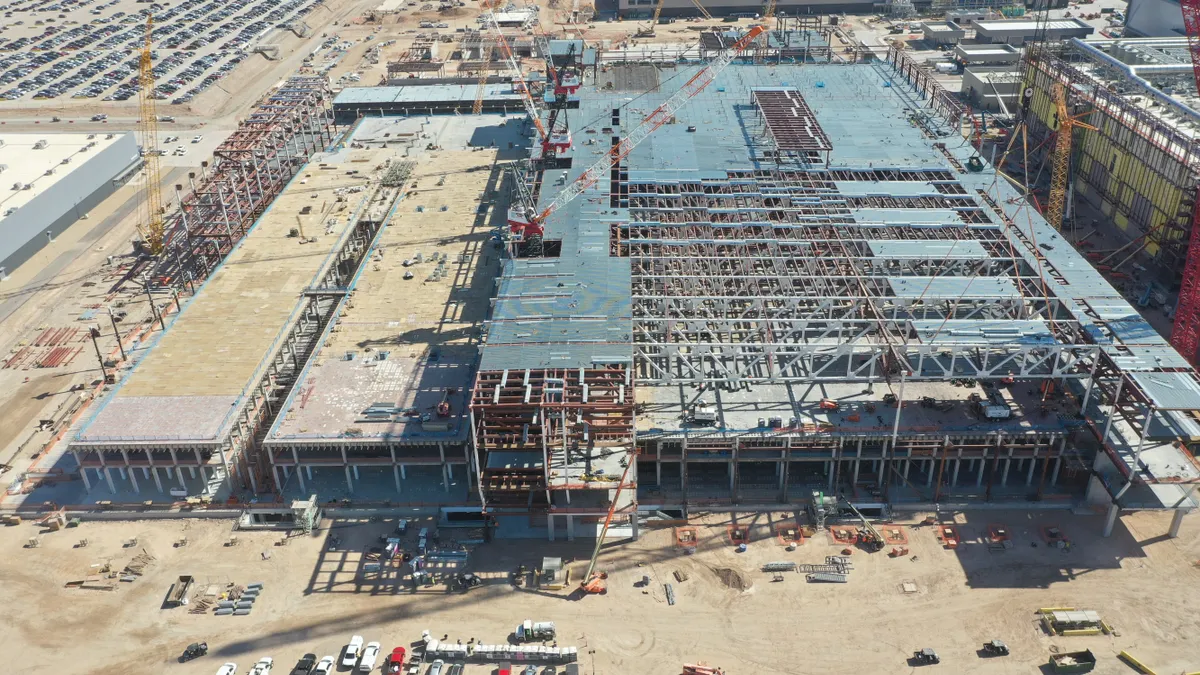 Aerial shot of TSMC's $40 billion construction project in Phoenix, Arizona