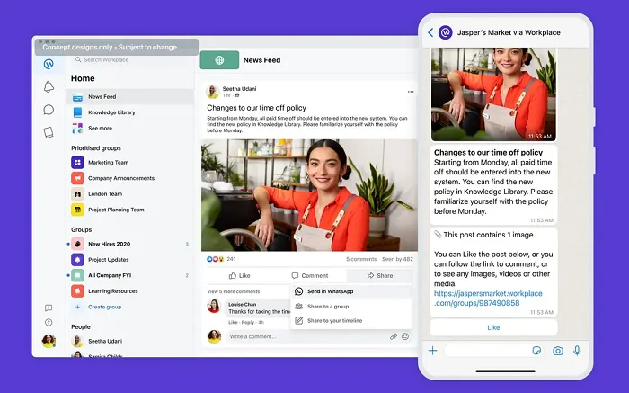 WhatsApp Workplace integration
