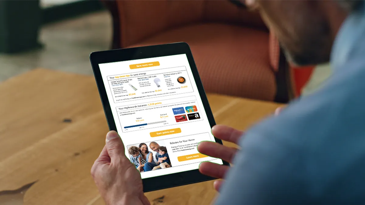 Person looking at tablet