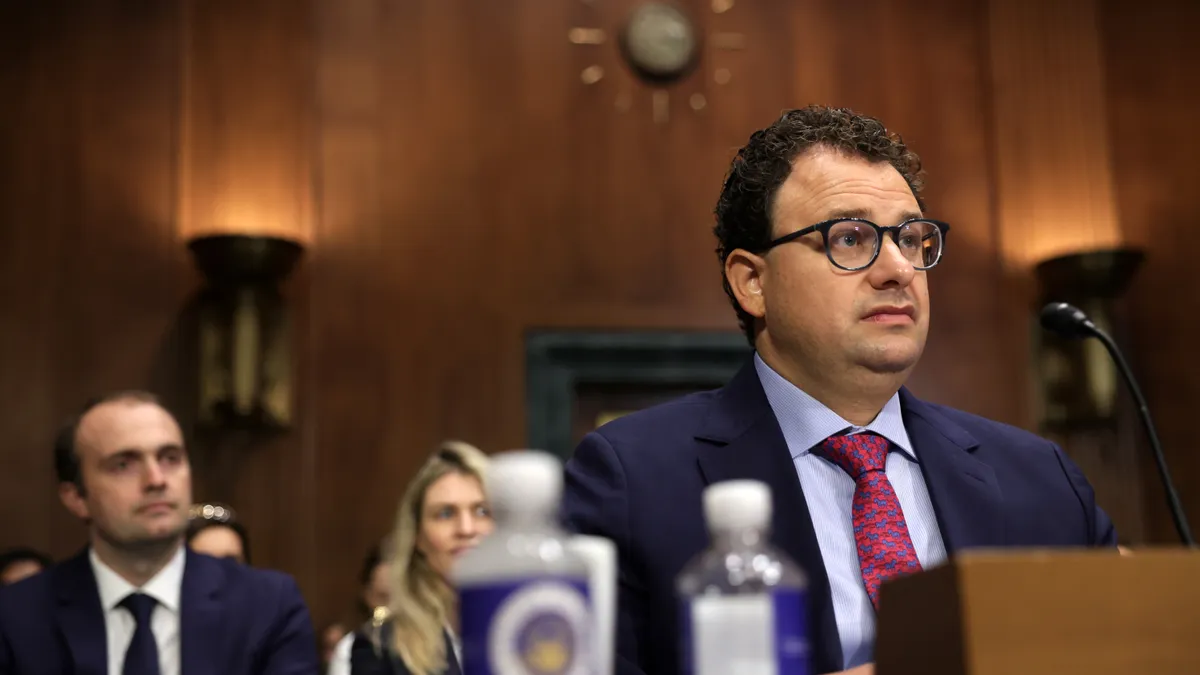 Anthropic CEO Dario Amodei testifies July 2023 in front of a Senate Committee