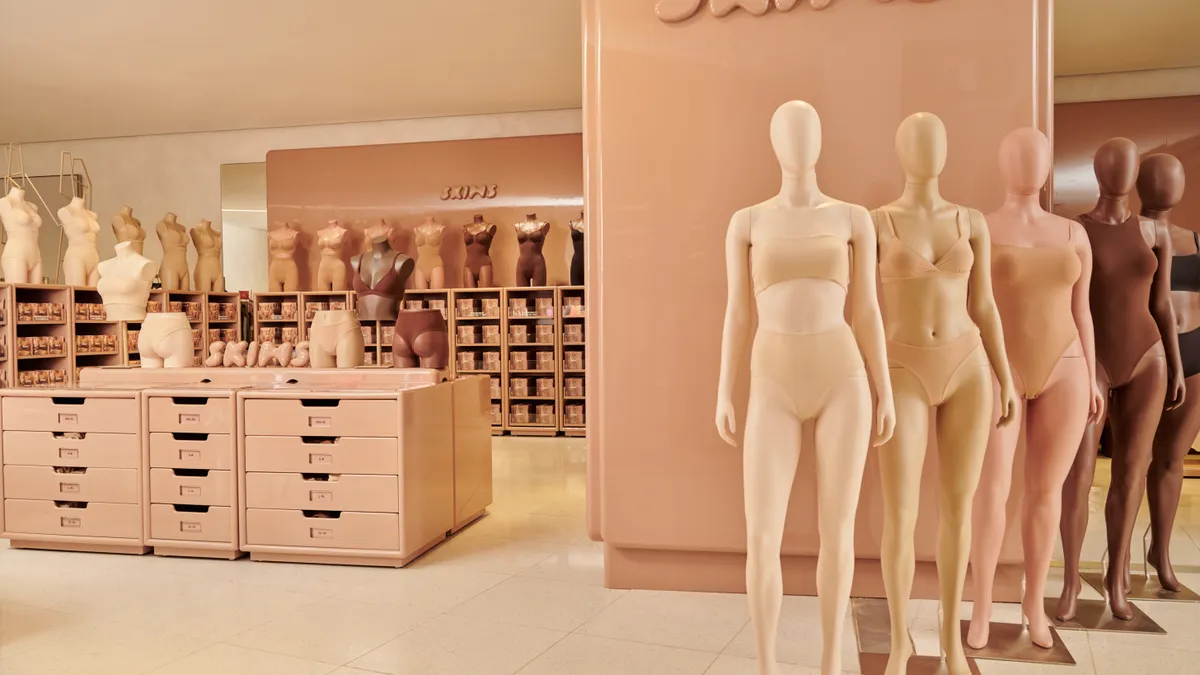 The dedicated Skims shop inside Saks Fifth Avenue