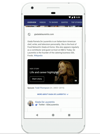 Google AMP stories