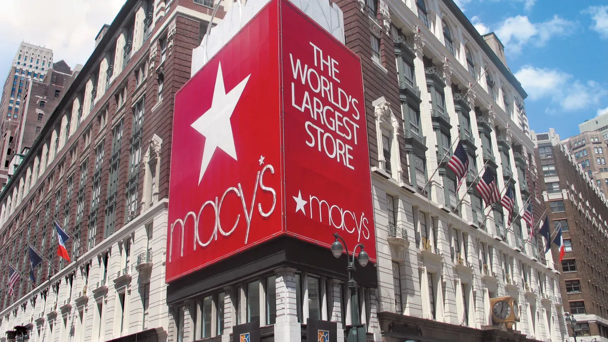 External shot of the Macy's department store in New York City.