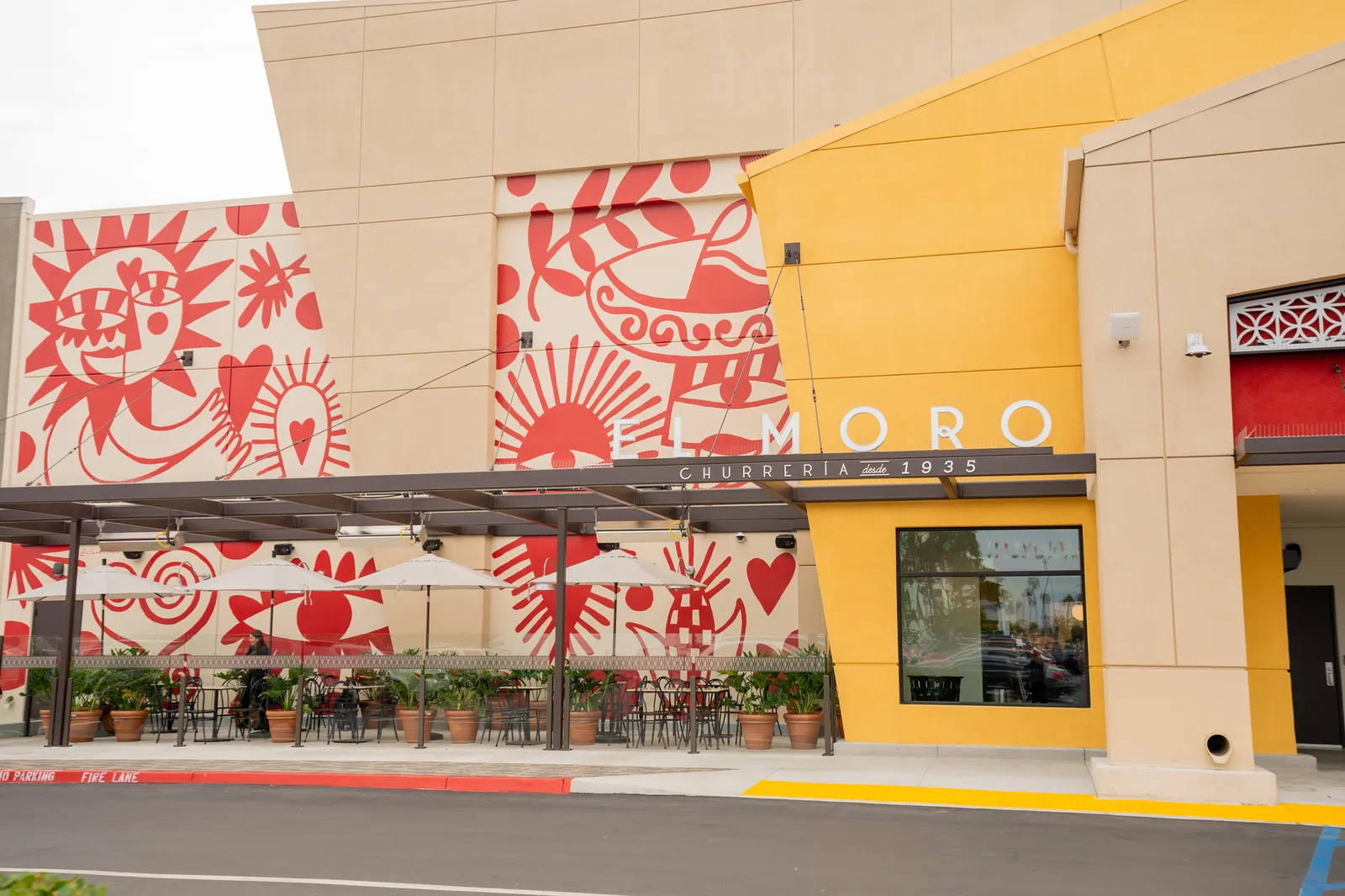 Murals at a grocery store.