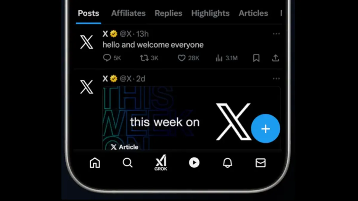 X Video tab
