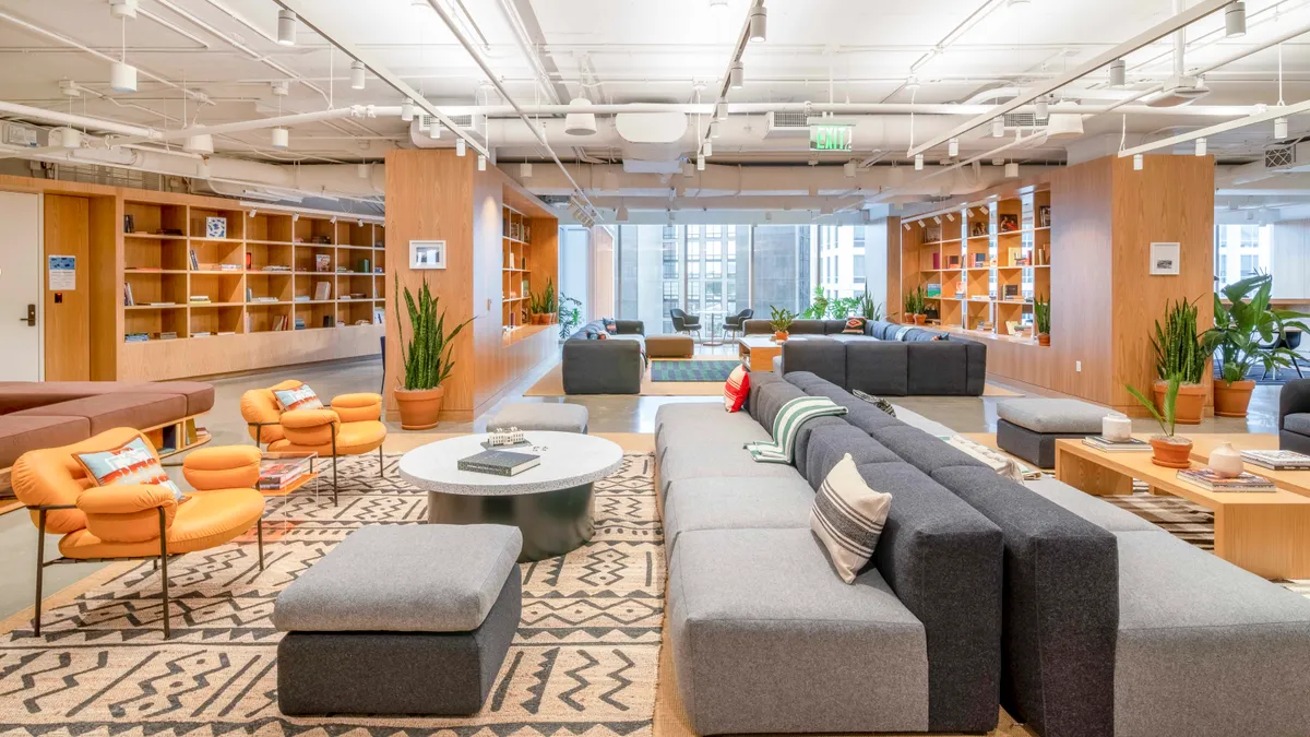 An open, communal concept at WeWork's 655 New York Ave NW in Washington, D.C.