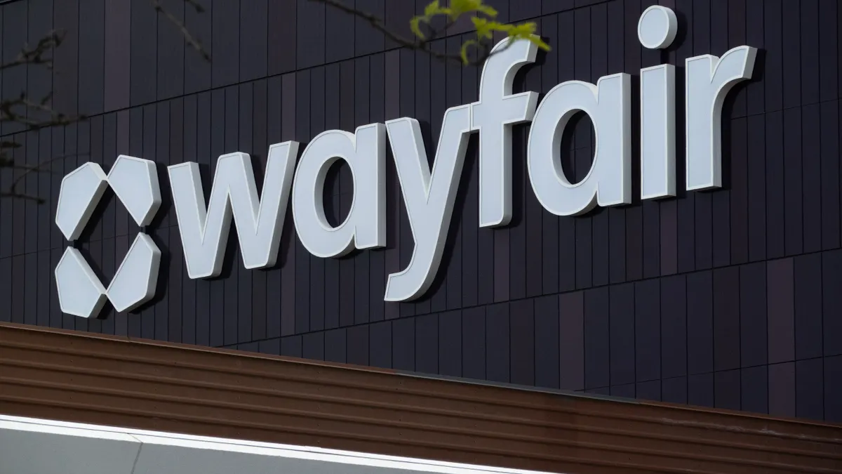Wayfair brick-and-mortar store preparing to open on May 2, 2024 in Wilmette, Illinois.