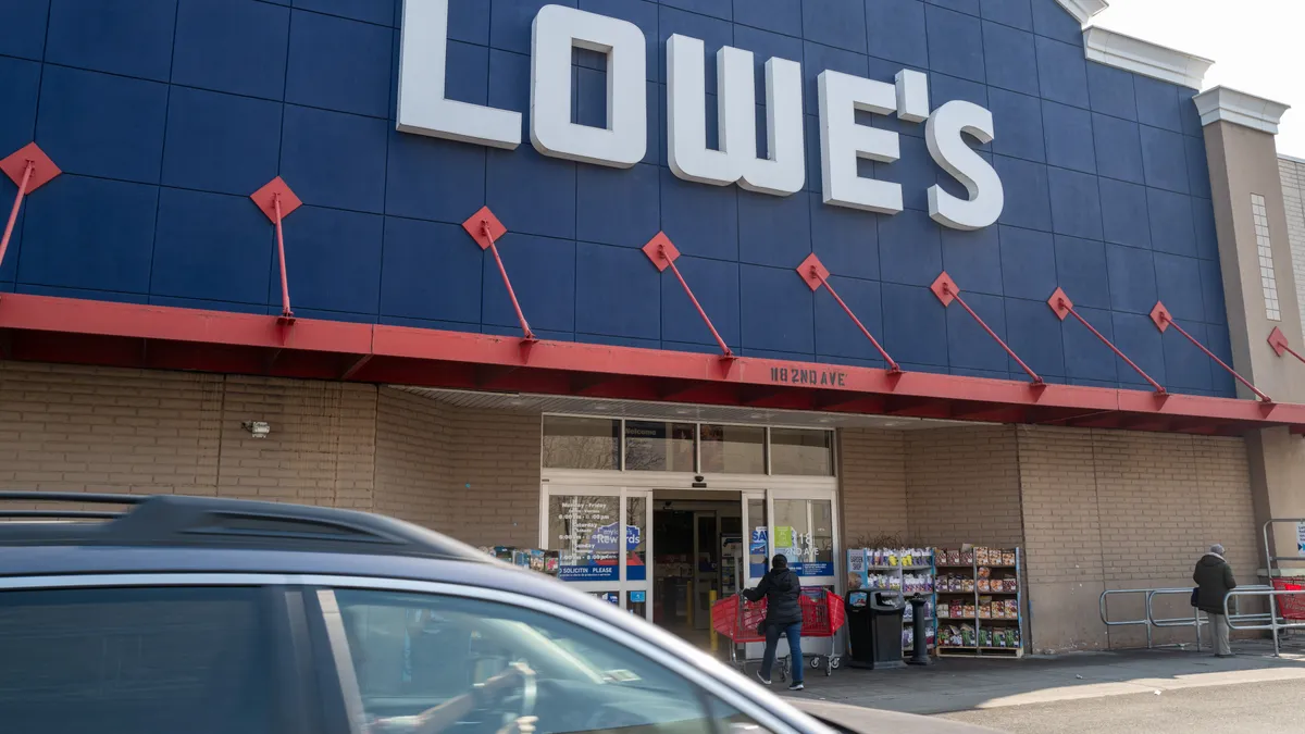 The outside of a Lowe's store