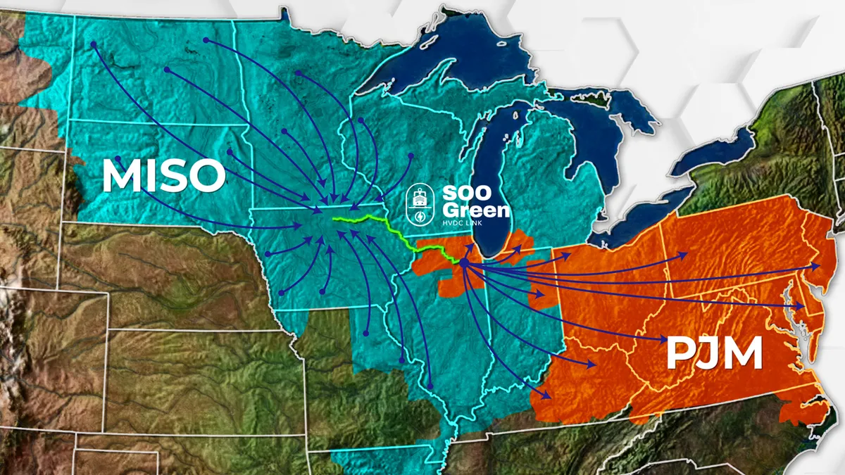 Map of the SOO GREEN HVDC transmission line project