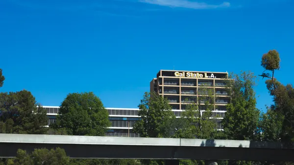 A view of a building at Cal State LA