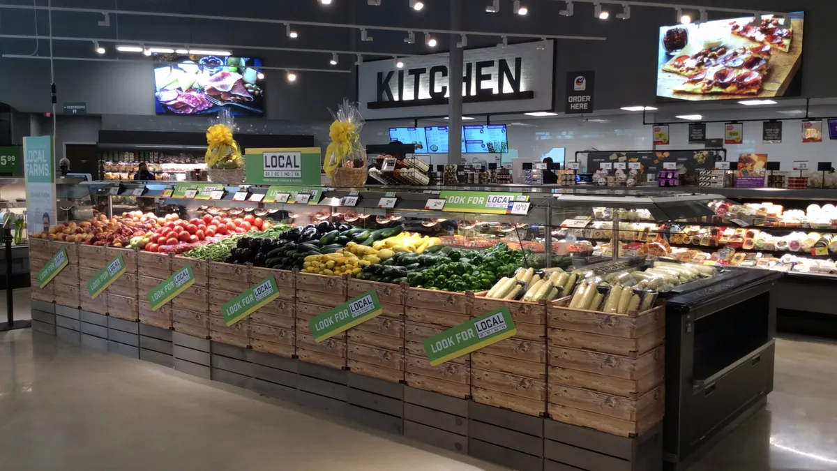 Wife shot of produce area in Giant Food store