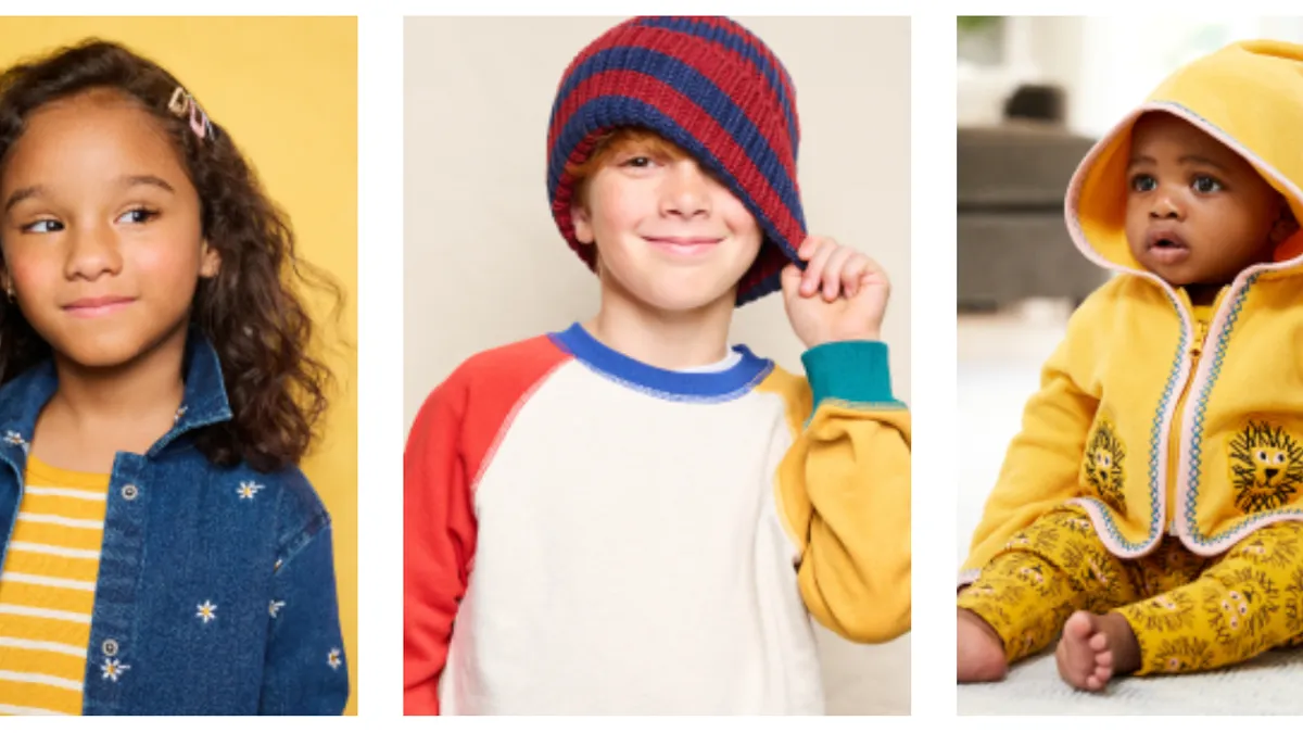 Three children wearing Hanna Andersson clothes.