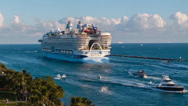 Royal Caribbean's Icon of the Seas, on its second voyage in Miami, Fl on Feb. 3, 2024
