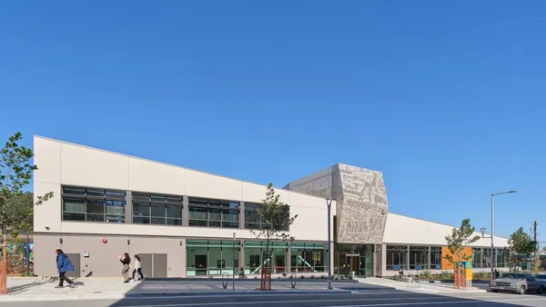 Streetside view of the Sunnydale Community Center in San Francisco, Calif.